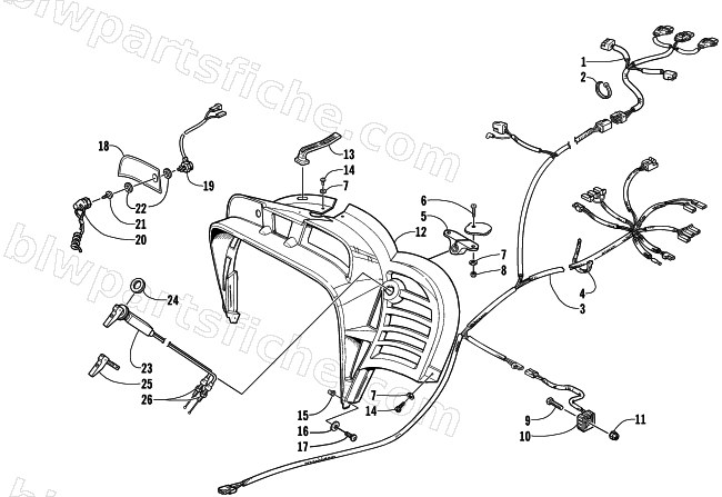 CONSOLE, SWITCHES, AND WIRING ASSEMBLIES diagram