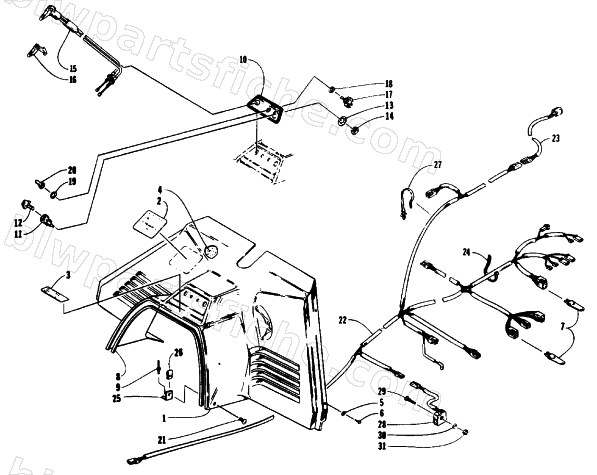 CONSOLE, SWITCHES, AND WIRING ASSEMBLIES diagram