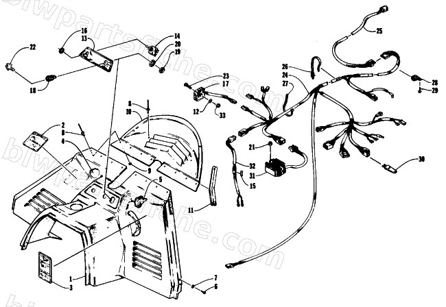 CONSOLE, SWITCHES, AND WIRING ASSEMBLIES diagram