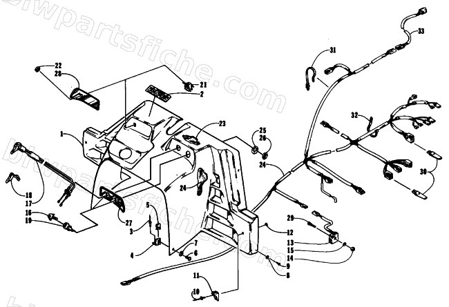 CONSOLE, SWITCHES, AND WIRING ASSEMBLIES diagram