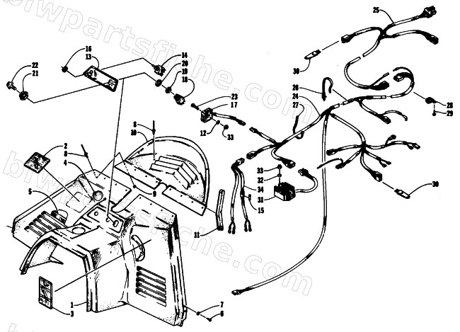 CONSOLE, SWITCHES, AND WIRING ASSEMBLIES diagram