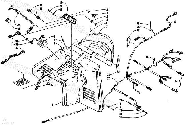 CONSOLE, SWITCHES, AND WIRING ASSEMBLIES diagram