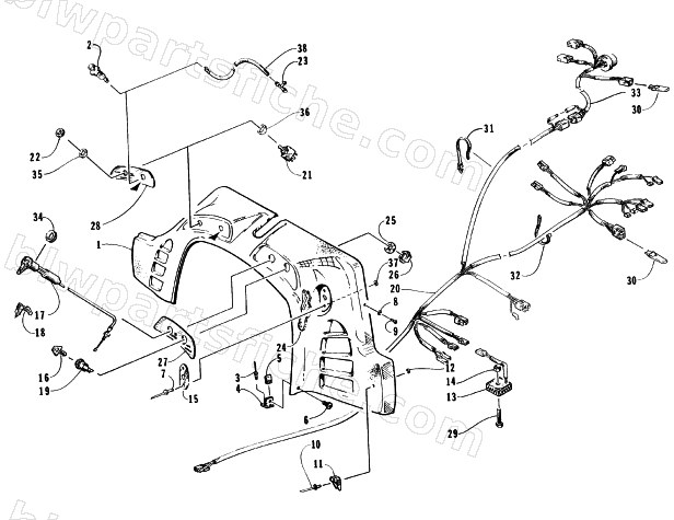 CONSOLE, SWITCHES, AND WIRING ASSEMBLIES diagram