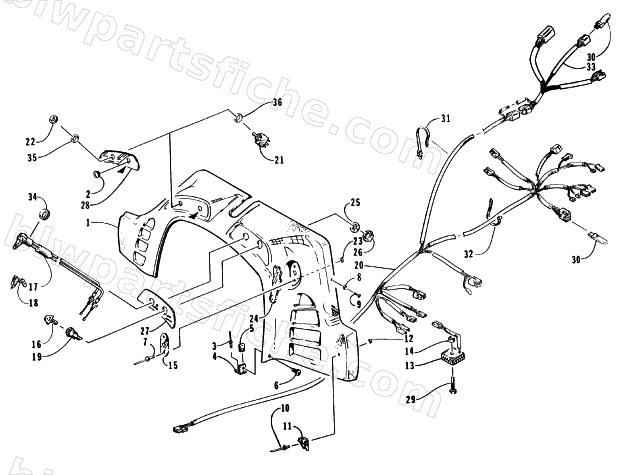CONSOLE, SWITCHES, AND WIRING ASSEMBLIES diagram