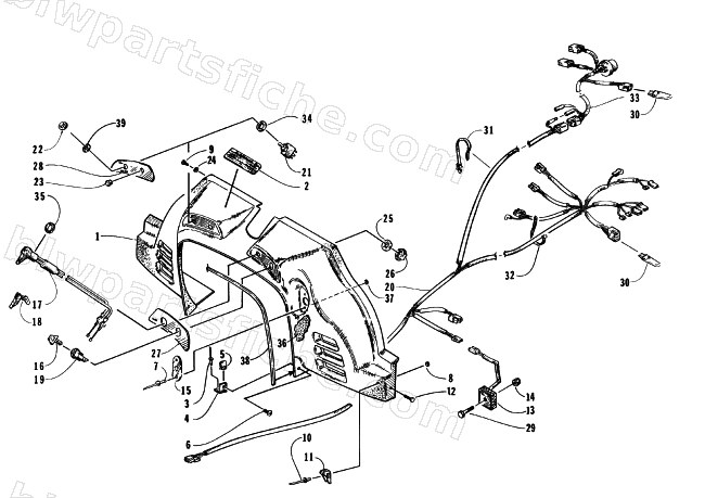 CONSOLE, SWITCHES, AND WIRING ASSEMBLIES diagram