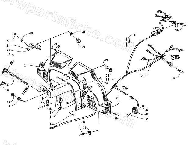 CONSOLE, SWITCHES, AND WIRING ASSEMBLIES diagram