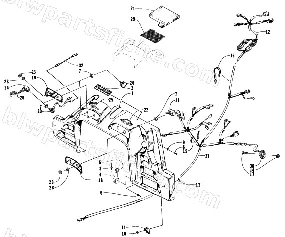 CONSOLE, SWITCHES, AND WIRING ASSEMBLIES diagram