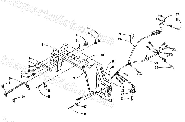 CONSOLE, SWITCHES, AND WIRING ASSEMBLIES diagram