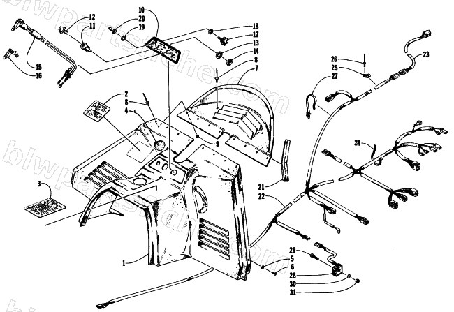 CONSOLE, SWITCHES, AND WIRING ASSEMBLIES diagram