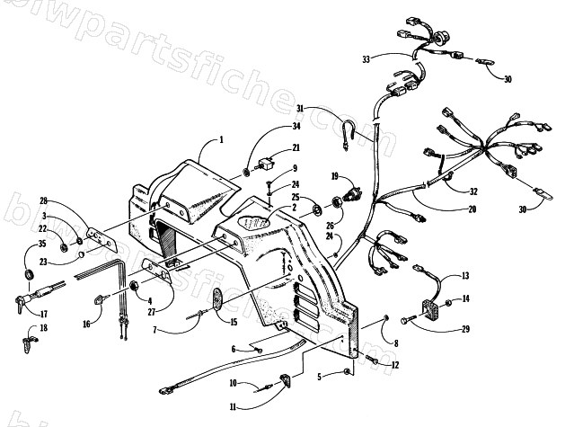 CONSOLE, SWITCHES, WIRING ASSEMBLIES diagram
