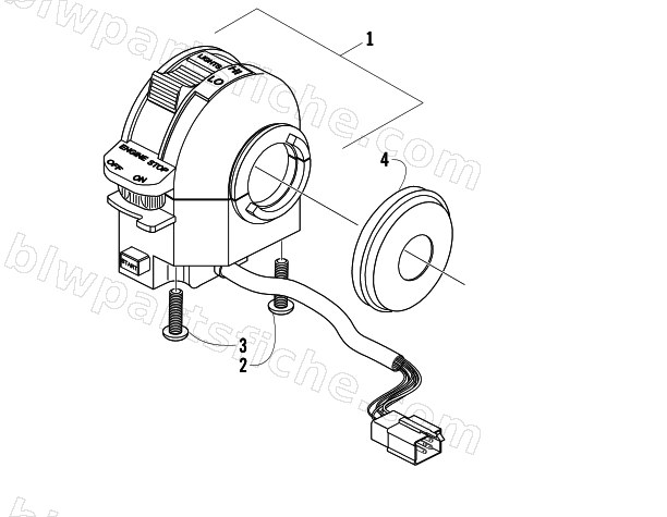 CONTROL SWITCH HOUSING ASSEMBLY diagram