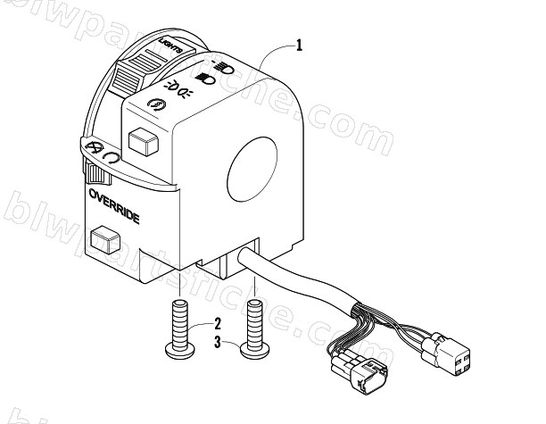 CONTROL SWITCH HOUSING ASSEMBLY diagram
