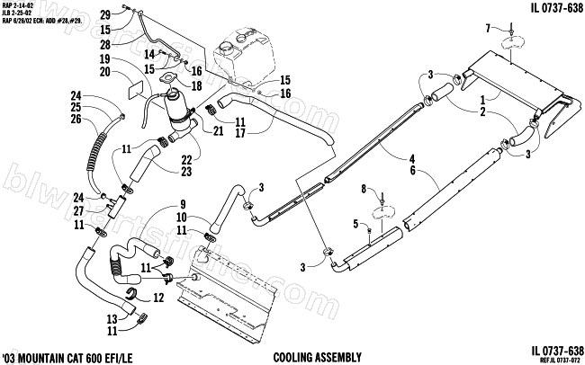 COOLING ASSEMBLY diagram