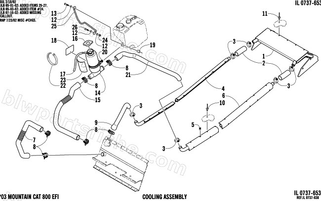COOLING ASSEMBLY diagram