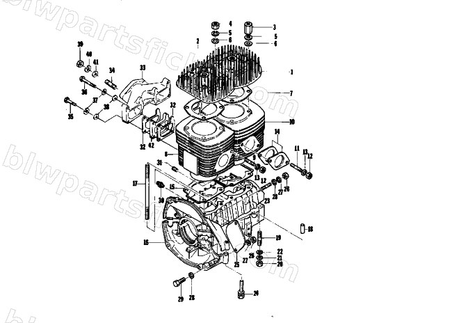CRANKCASE AND CYLINDER diagram