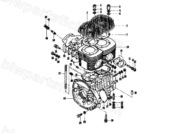 CRANKCASE AND CYLINDER diagram