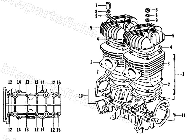CRANKCASE AND CYLINDER diagram