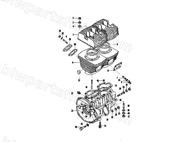 CRANKCASE AND CYLINDER diagram