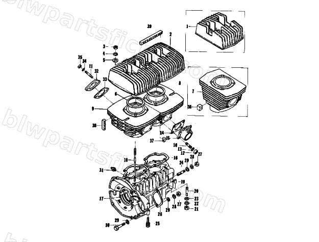 CRANKCASE AND CYLINDER diagram