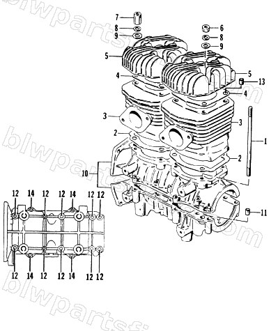 CRANKCASE AND CYLINDER diagram