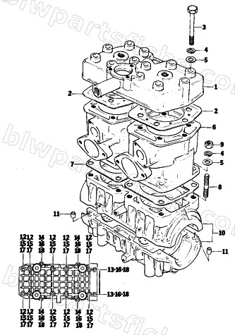 CRANKCASE AND CYLINDER diagram