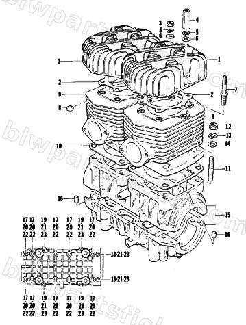 CRANKCASE AND CYLINDER diagram