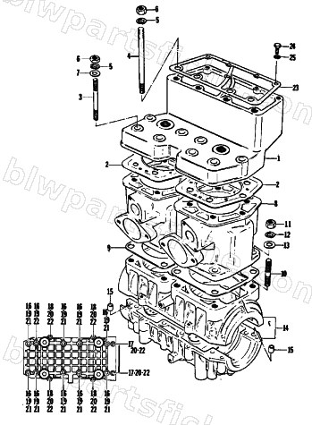 CRANKCASE AND CYLINDER diagram