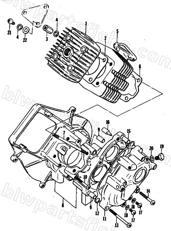 CRANKCASE AND CYLINDER diagram