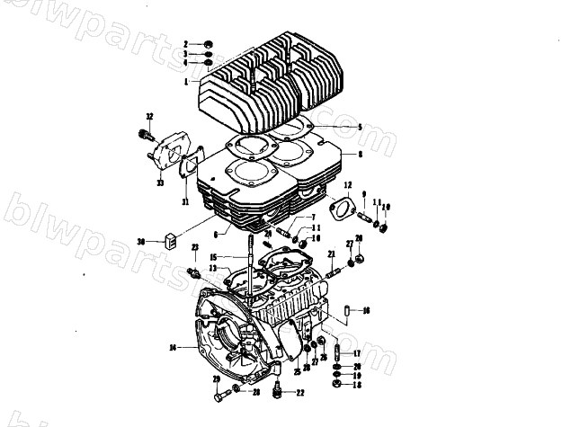 CRANKCASE AND CYLINDER diagram