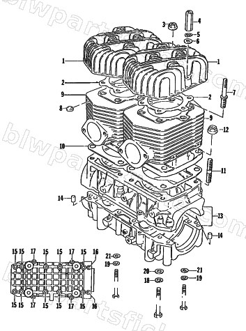 CRANKCASE AND CYLINDER diagram
