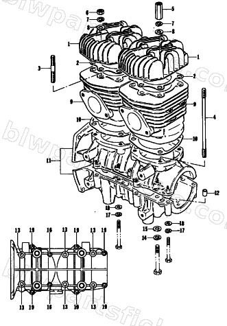 CRANKCASE AND CYLINDER diagram