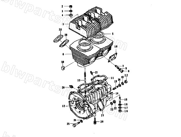 CRANKCASE AND CYLINDER diagram