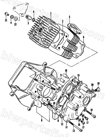 CRANKCASE AND CYLINDER diagram