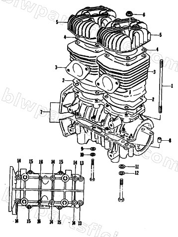 CRANKCASE AND CYLINDER diagram