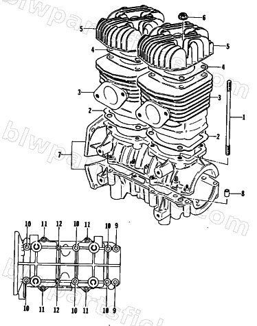 CRANKCASE AND CYLINDER diagram