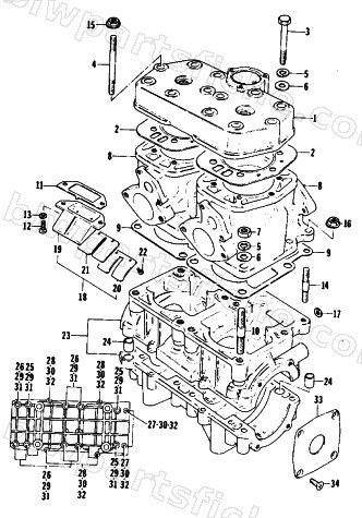 CRANKCASE AND CYLINDER diagram