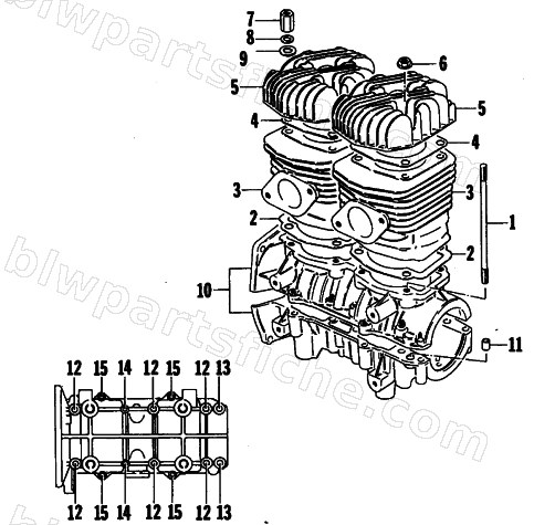 CRANKCASE AND CYLINDER diagram