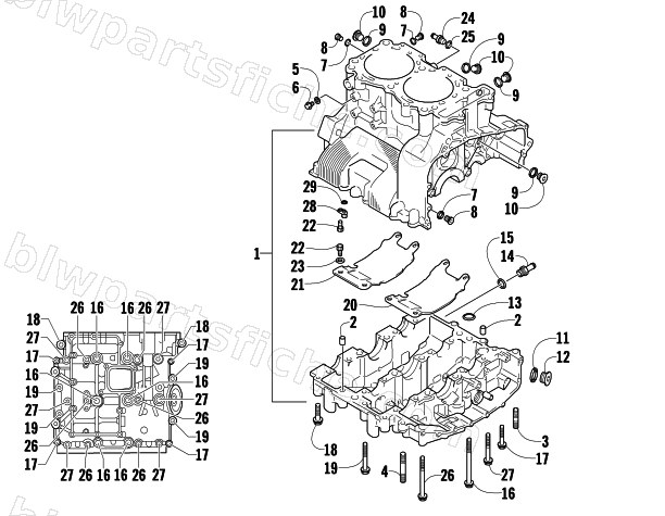 CRANKCASE ASSEMBLY diagram