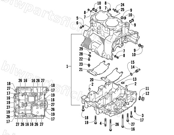 CRANKCASE ASSEMBLY diagram