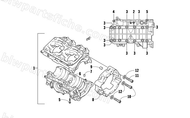 CRANKCASE ASSEMBLY diagram