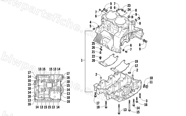 CRANKCASE ASSEMBLY diagram