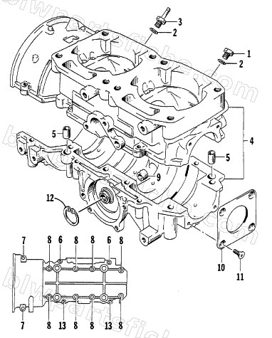 CRANKCASE ASSEMBLY diagram