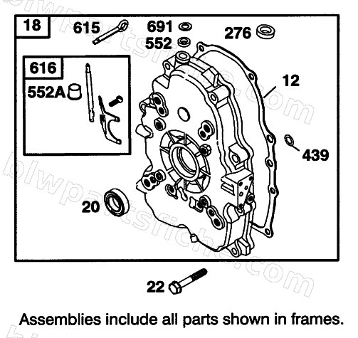 CRANKCASE ASSEMBLY diagram