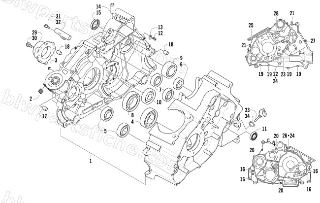 CRANKCASE ASSEMBLY diagram