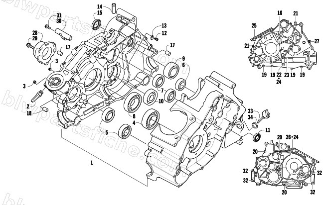 CRANKCASE ASSEMBLY diagram