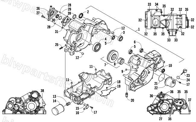 CRANKCASE ASSEMBLY diagram
