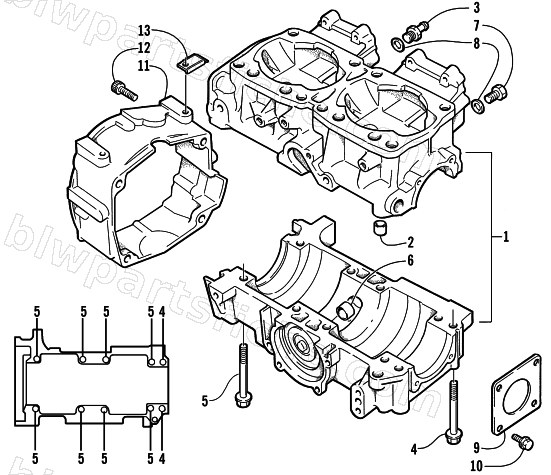 CRANKCASE ASSEMBLY diagram