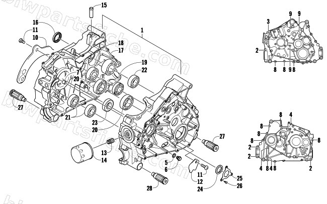 CRANKCASE ASSEMBLY diagram