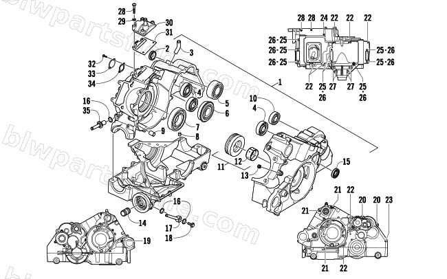 CRANKCASE ASSEMBLY diagram