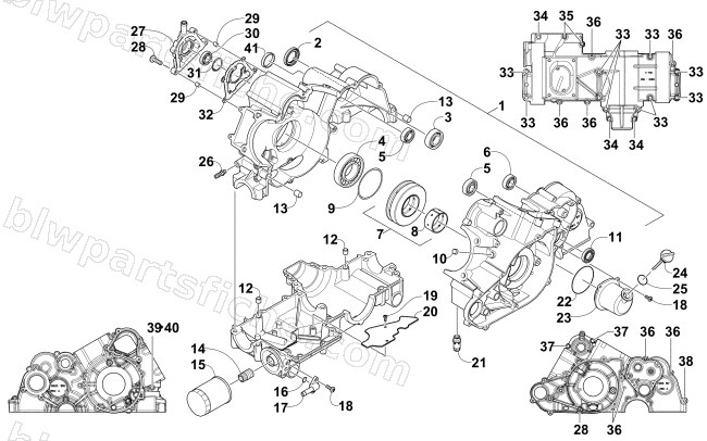 CRANKCASE ASSEMBLY diagram